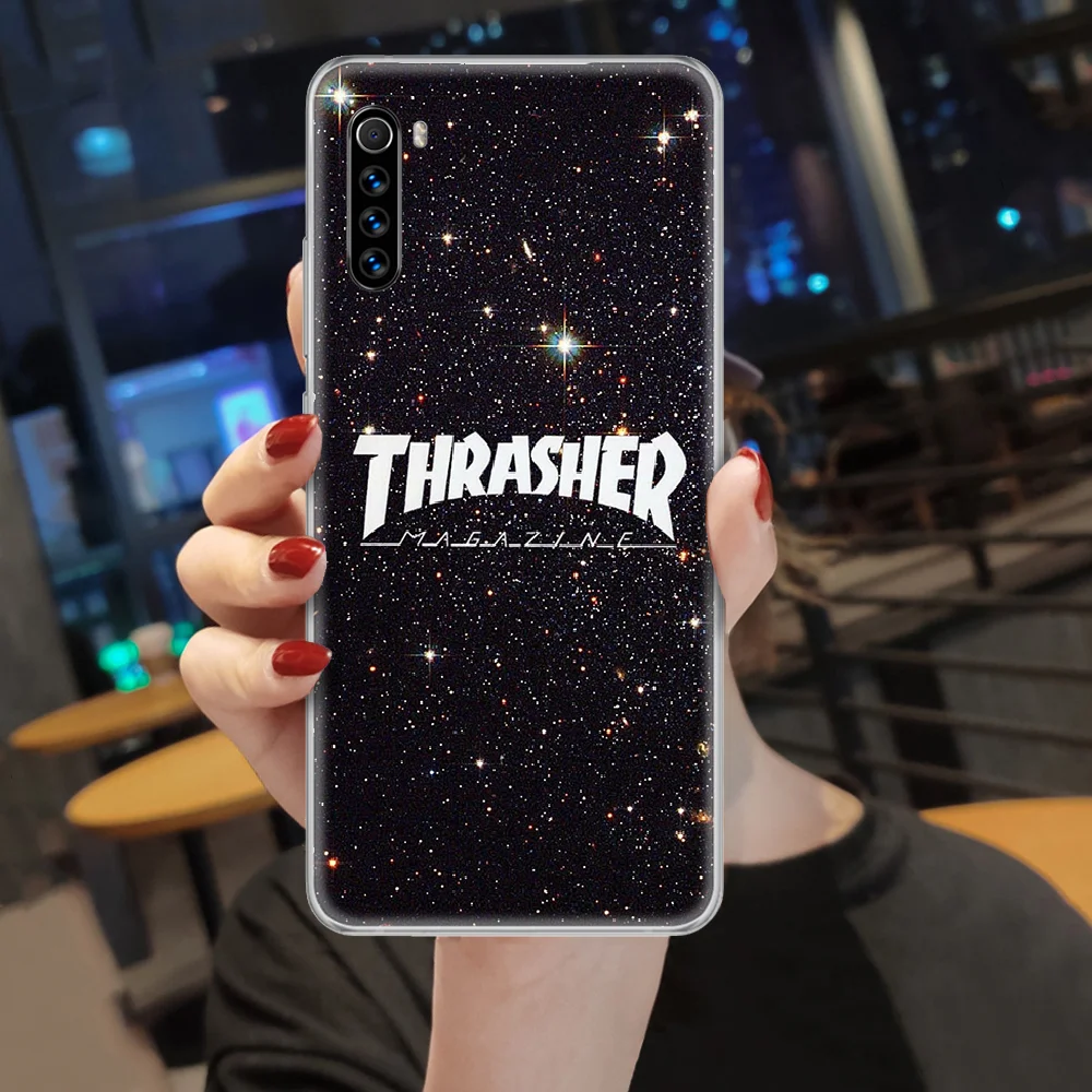 

Fashion Brand T-THRASHERS Phone Case Cover For XIAOMI Redmi Note 3 4 4X 5 6 7 8 9 Pro T S Max transparent Funda Tpu Coque Trend