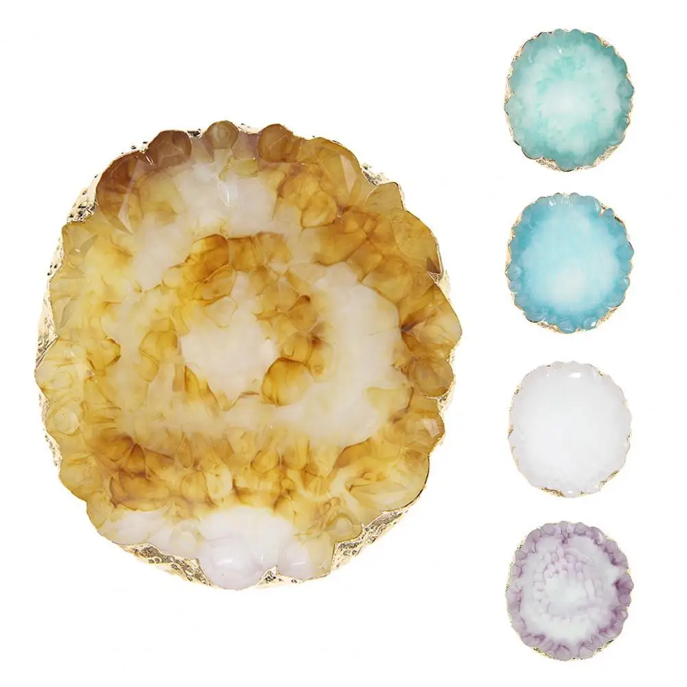 

Golden Edge Resin Nail Color Palette Mixing Drawing Paint Manicure Display Shelf