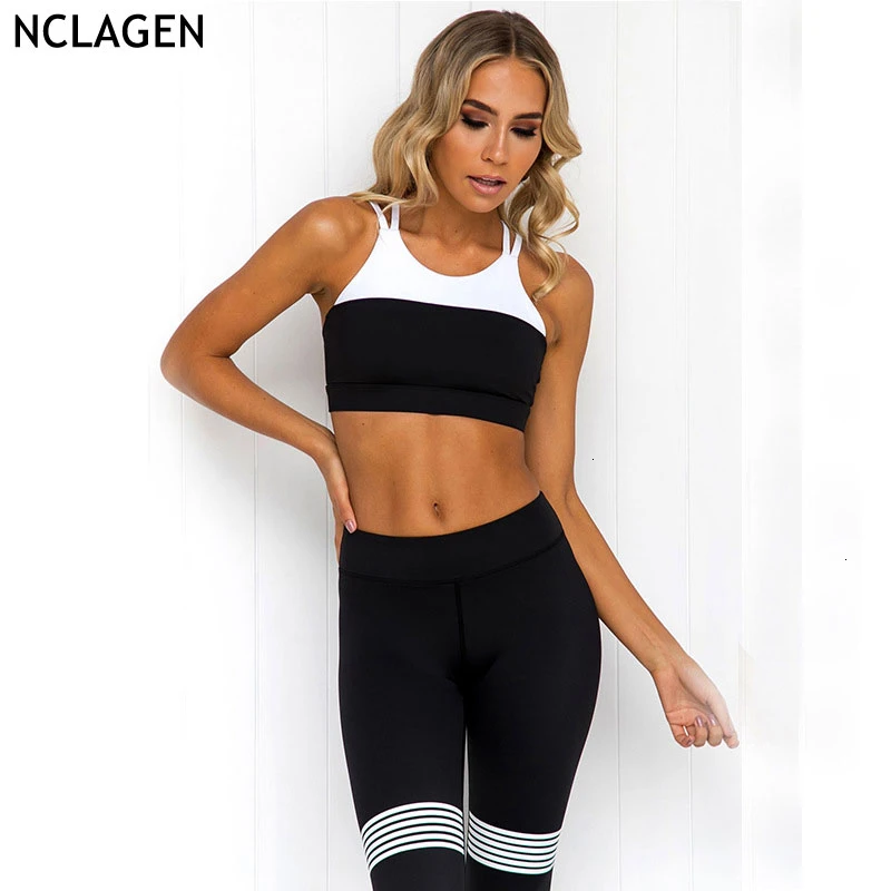 Комплект спортивной одежды NCLAGEN для женщин йоги тренажерного зала бодибилдинга с