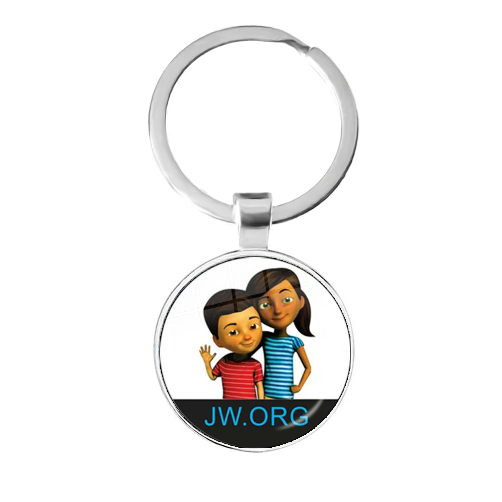Брелок JW.org художественное изображение свидетелей иевы стеклянный кабошон 25 мм