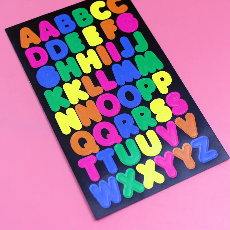 Детская Наклейка с алфавитом в форме сердца милая наклейка для скрапбукинга