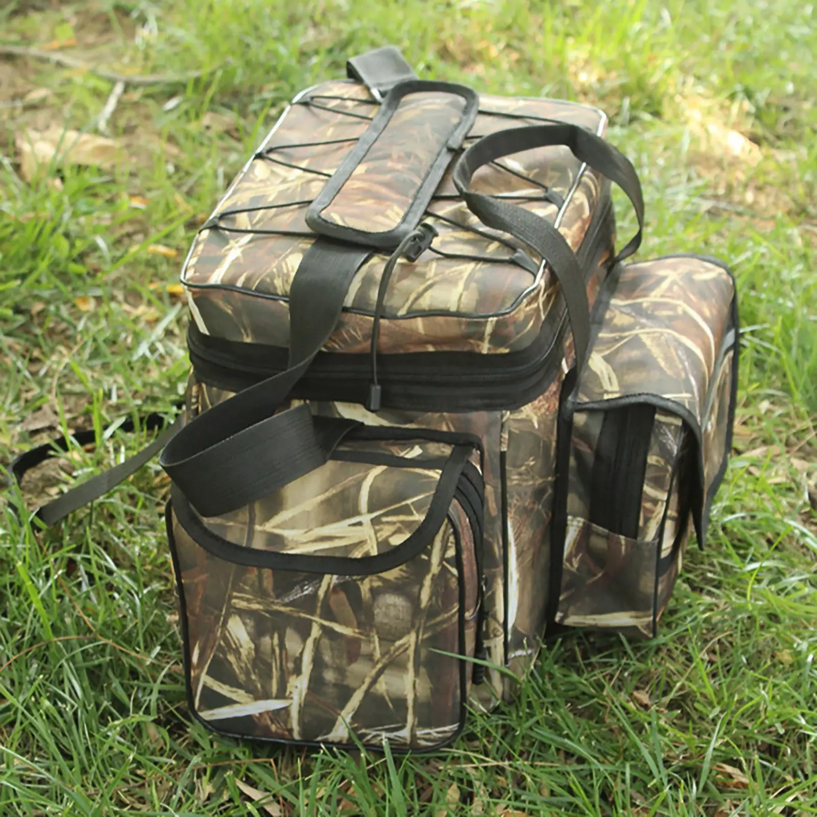 

Multifunctional Fishing Bag Nylon Fishing Reel Lure Gear Storage Case Outdoor Carp Fishing Tackle Shoulder Crossbody Bags