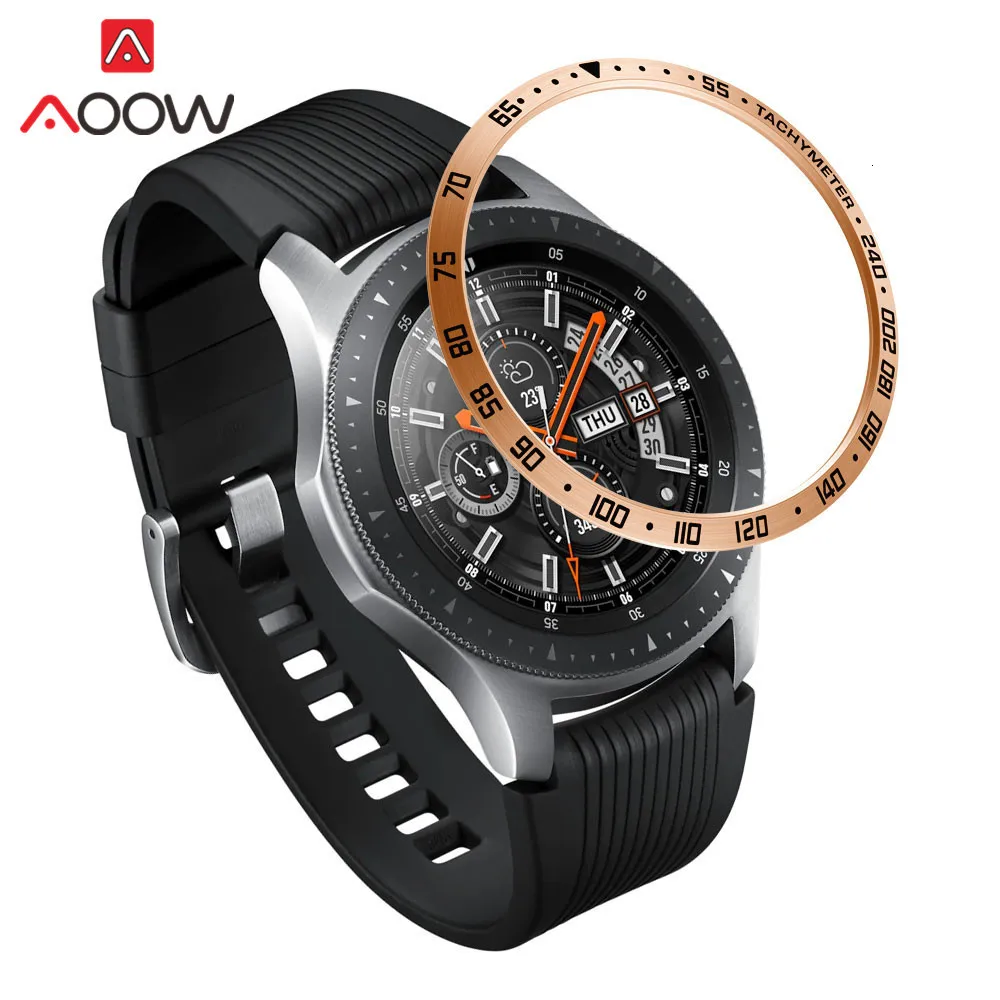 Нержавеющая сталь ободок кольцо стиль для samsung gear S3 Frontier Galaxy Watch 42 мм 46 мм клейкая крышка защита аксессуары