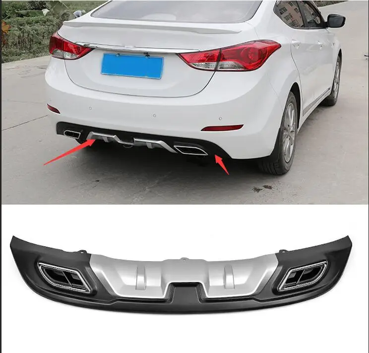 Автомобильный Стайлинг подходит для hyundai Elantra высокое качество ABS задний бампер губы, автомобильный Диффузор