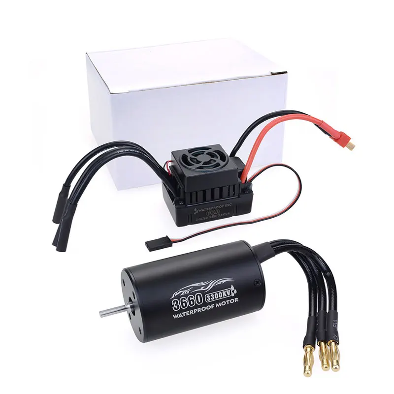 Surpass hobby водонепроницаемый 3660 3300KV Бесконтактный бесщеточный двигатель с 60A ESC для
