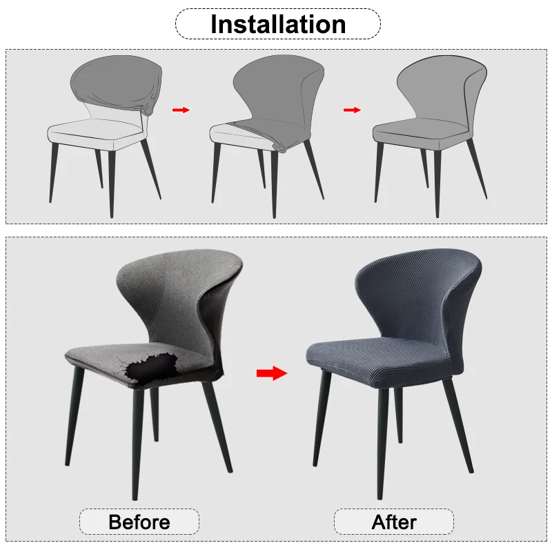 

12 Solid Colors Universal Chair Cover Big Elastic Washable Removable Cushion Seat Covering Fashion Home Decoration Supplies