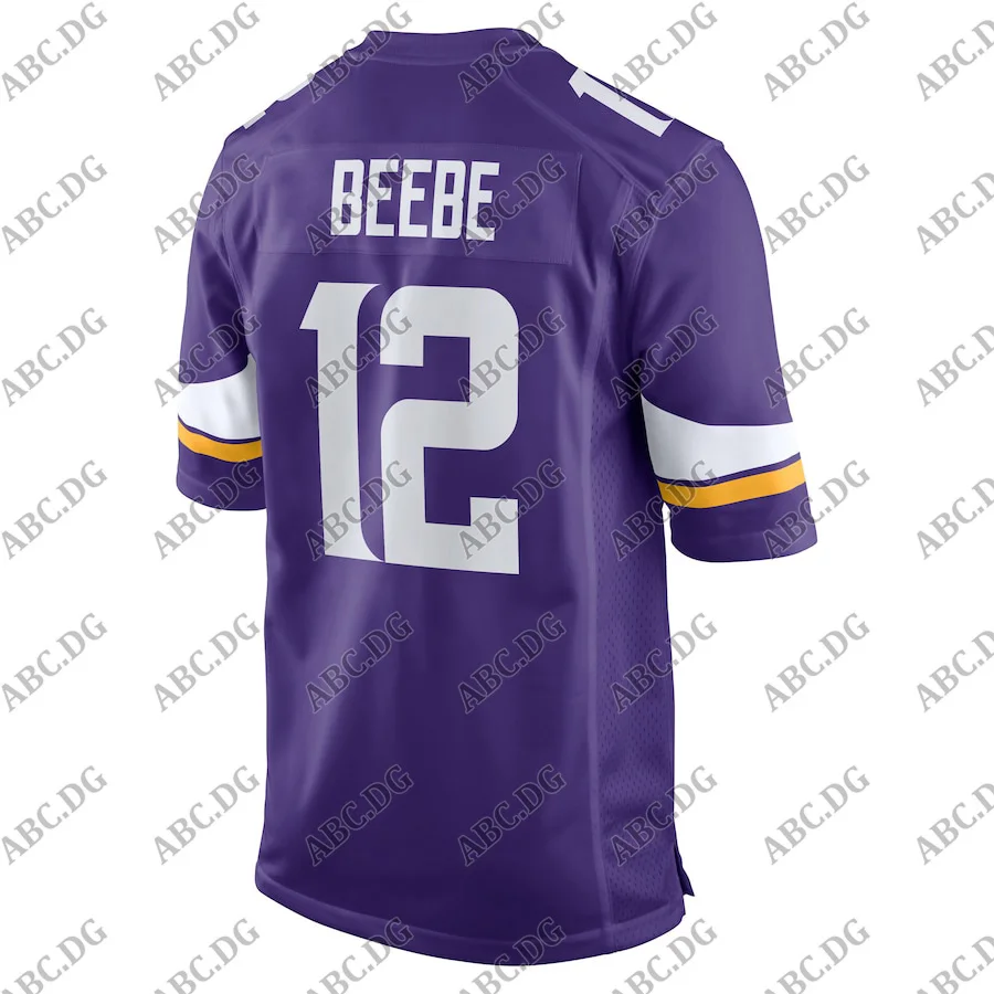 

Men Women Kid Youth Minnesota Chad Beebe Purple Game Jersey