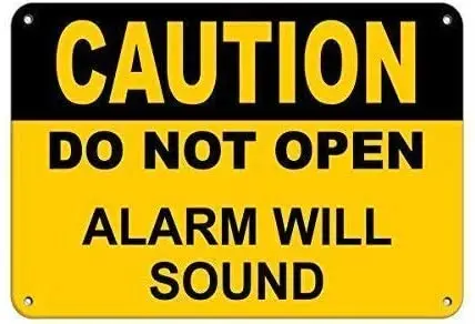 

Retro Vintage Tin Sign Security Hazard House Decor Yard Fence Caution Notice Signs Funny Metal Signs