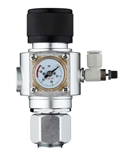No Solenoid valve Chihiros CO2 система Аквариум CO2 регулятор 12 В W21.8 CGA320 интерфейс обратный клапан регулятор для аквариума Магнитный Соленоидный клапан - Цвет: No Solenoid valve