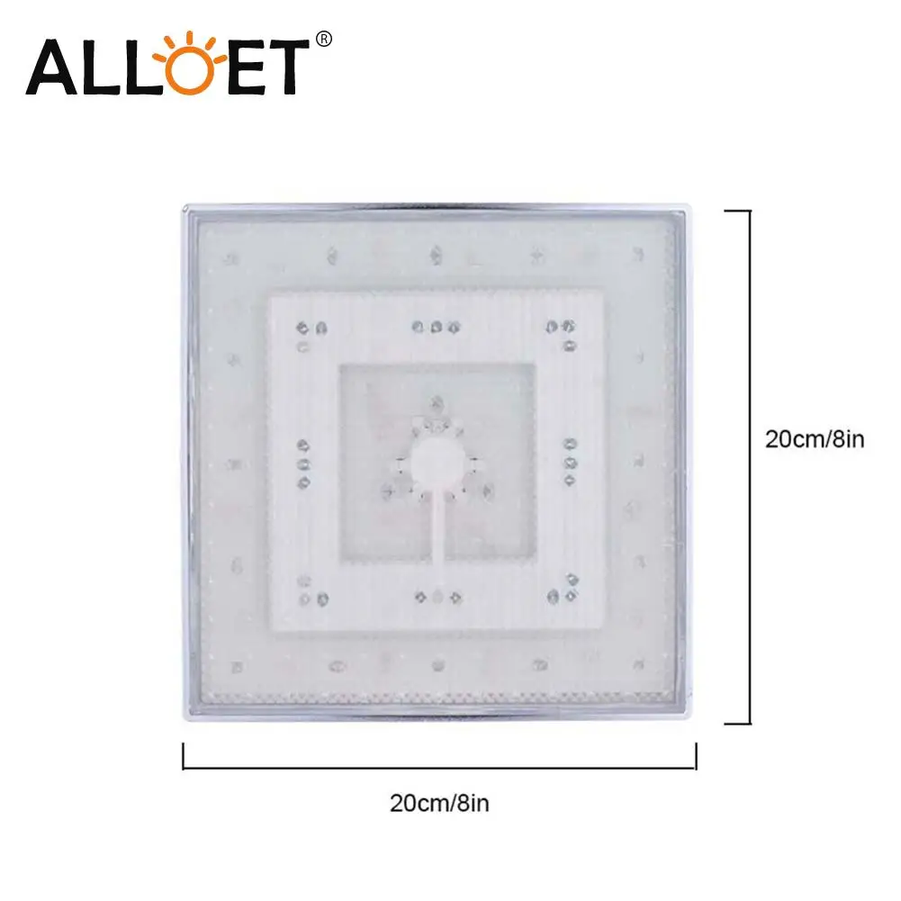 

Hand-held Shower Head Accessories Tools 8 inch 3 Colors LED Rainfall Shower Bathroom Square Bathing Sprayer Shower Head