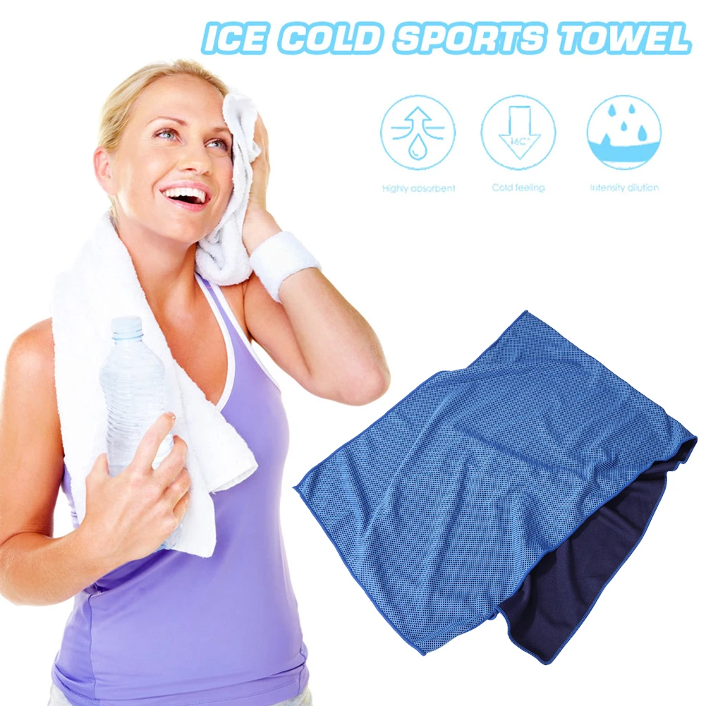 Спортивное охлаждающее полотенце из полиэстера, быстросохнущее полотенце для лица, 30 х90 см