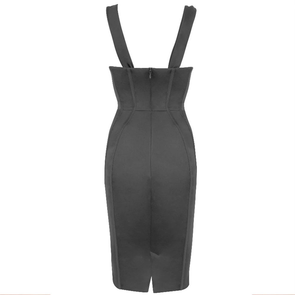 

Deer Lady Black Bodycon Dress 2020 Summer V Neck Spaghetti Strap Sexy Bodycon Dress Bodycon Celebrity Club Evening Party Dress