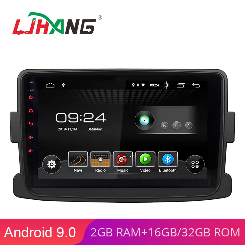 LJHANG 8 дюймов Android 9 0 автомобильный мультимедийный плеер для Dacia/Sandero/Duster/Captur/Lada/Xray