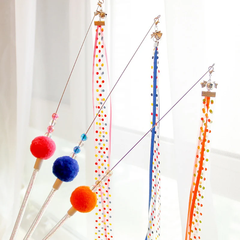 Pet длинный стержень Дразнилка для кошки игрушка интерактивная кота упражнения