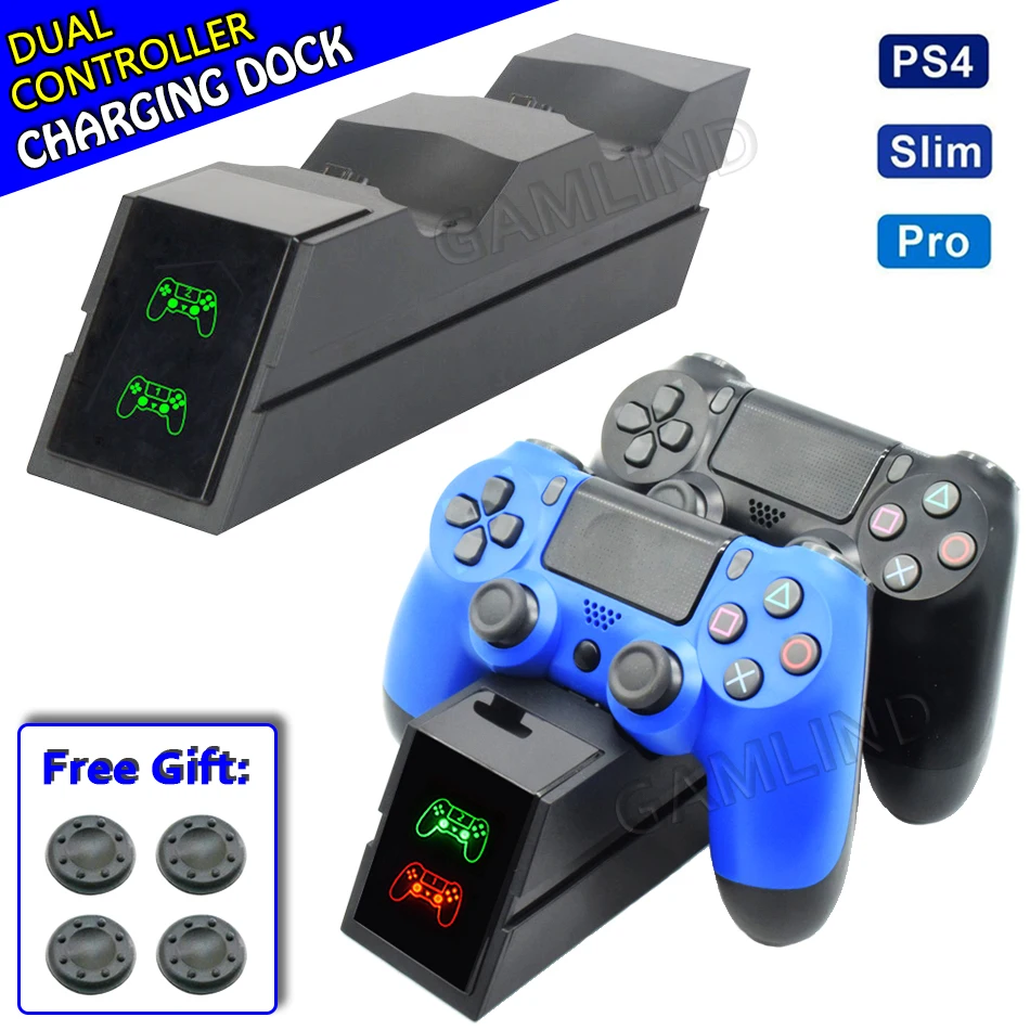 

PS4/Pro/Slim Dual Controller Charger Stand PS 4 Gamepad Wireless Joystick Charging Dock Station for Sony Playstation Dualshock 4