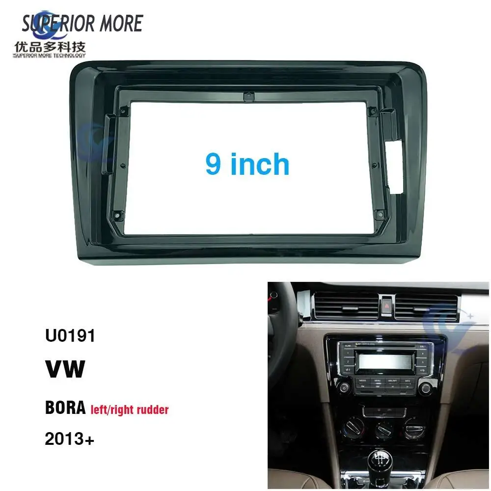 

Автомагнитола для VW BORA 2013, 2 Din, 9 дюймов, автомобильная рама для приборной панели, установка dvd, gps, mp5, android, мультимедийный плеер