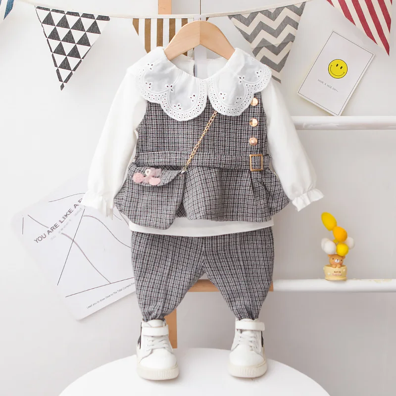 

2021 autumn children's clothes, toddler suits, new children's clothes, girls' casual long-sleeved three-piece suit wholesale