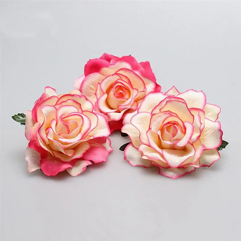 

Bohemia Flowers Alligator Hair Clip Handmade Headwear Non-Slip Realistic Rose Duckbill Hair Pin Hair Barrette Beach Accessorie