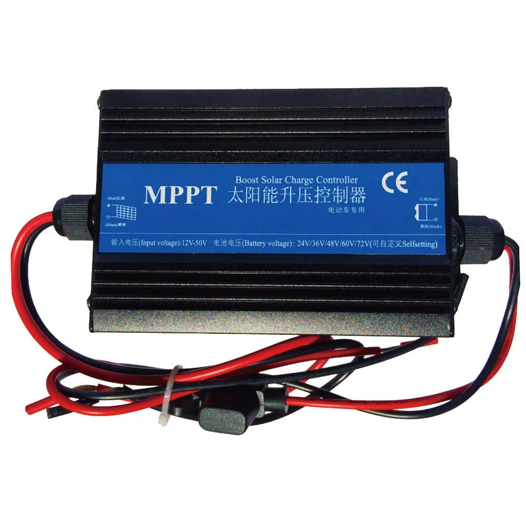 Controlador de carga Solar, regulador de Panel de 4 LEDs MPPT Boost, 24V-72V-1