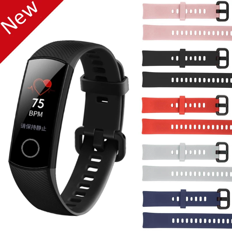

Ремешок силиконовый для Honor Band 4 5, сменный спортивный браслет для наручных часов Huawei Honor Band 5 4 Correa, аксессуары
