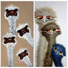 Huacan 5d алмазная живопись новые поступления страусиный Настенный декор сделай сам Алмазная вышивка мозаика животное вышивка крестиком Настенная Наклейка