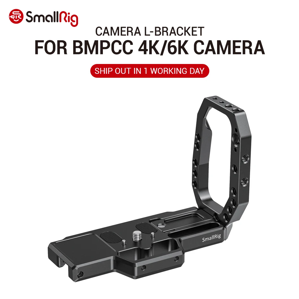 Вертикальный L образный кронштейн SmallRig blackmagic 4k для съемки BMPCC 4K 6K пластины со