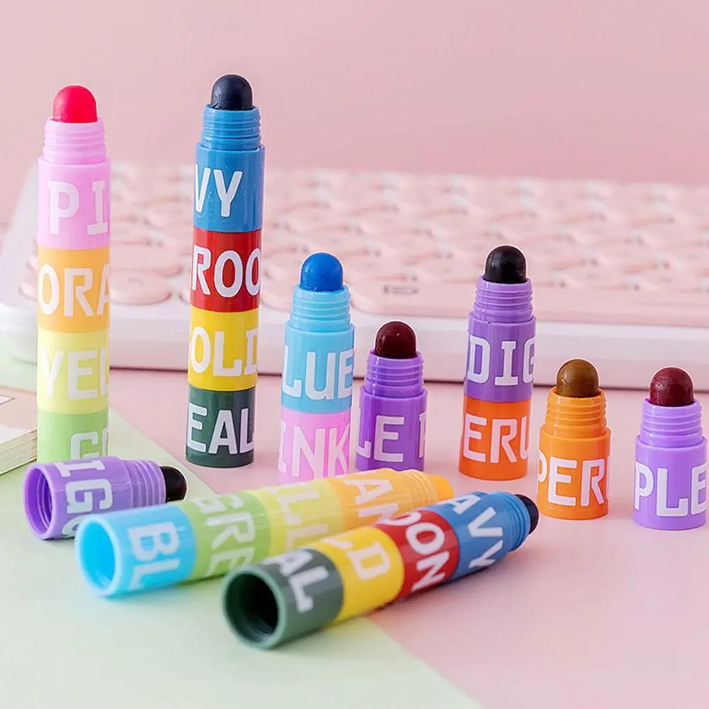 

Splicing Highlighter Crayon 6 Color Bullet Fluorescent Graffiti Pen Students Writing Mark Journal Pens School Supplies