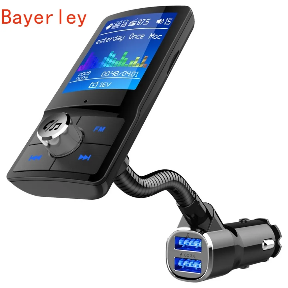 

BC43 беспроводной Bluetooth Fm-передатчик 1,8 дюймов цветной ЖК-дисплей аудио mp3-плеер в автомобиле 2 Usb порта голосовой помощник