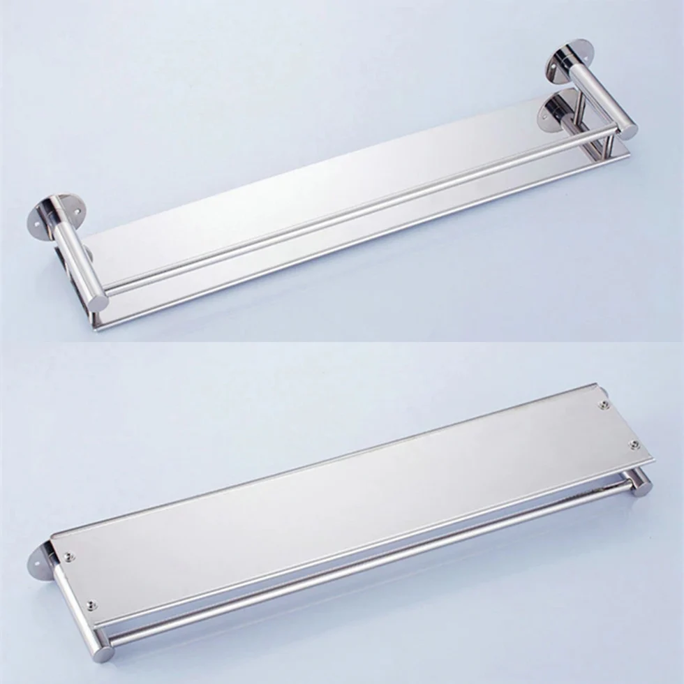 Зеркальная полированная Однослойная полка для ванной из нержавеющей стали 304