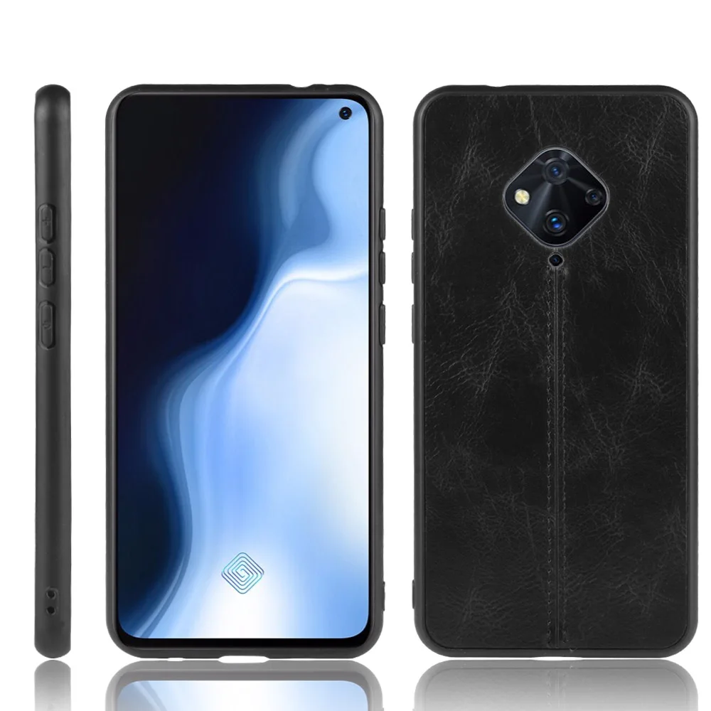 ДЛЯ vivo V17 чехол S1 Pro Чехол Мягкий Бампер роскошный из искусственной кожи телячья