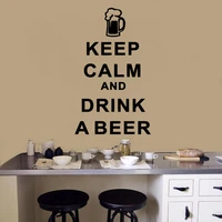 beauty keep calm drink a beer wall sticker removable self adhesive watercolo for kids rooms home decor decal mural