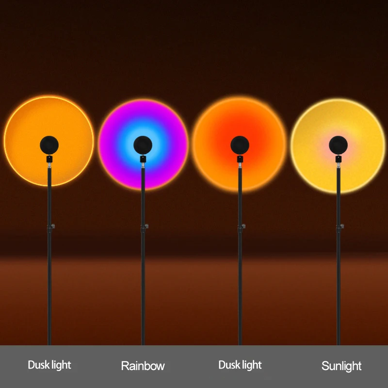 

Projector Light Sunset Projector Lamp USB Atmosphere LED Rainbow Night Light Home Bar Coffee Store Wall Decoration Lighting