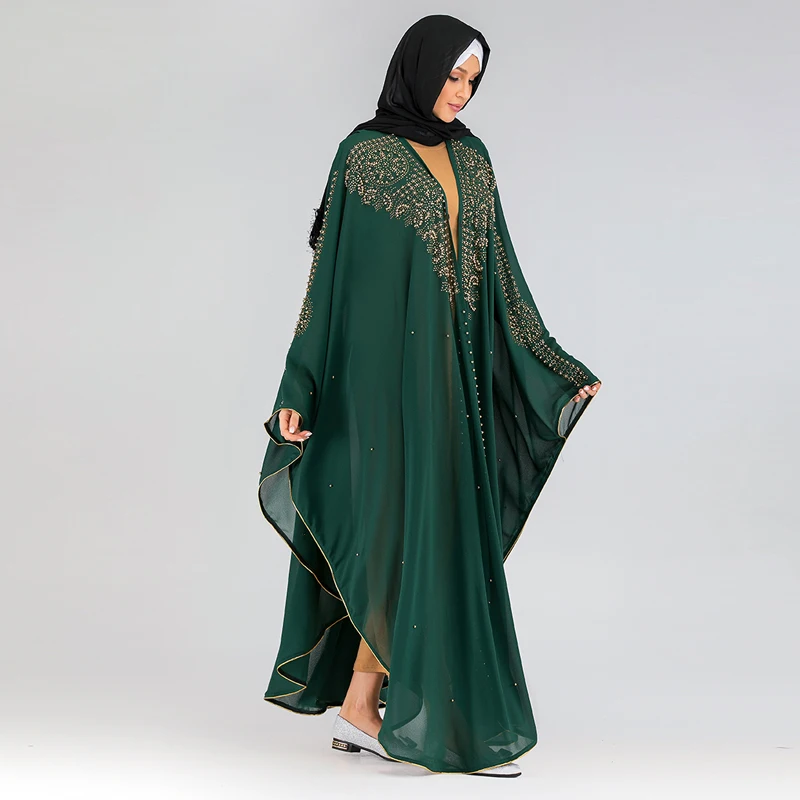 Открытый Дубай abaya кимоно кардиган турецкий хиджаб мусульманское платье исламское одежда для Женский Восточный халат Caftan халат Musulman Djelaba Femme