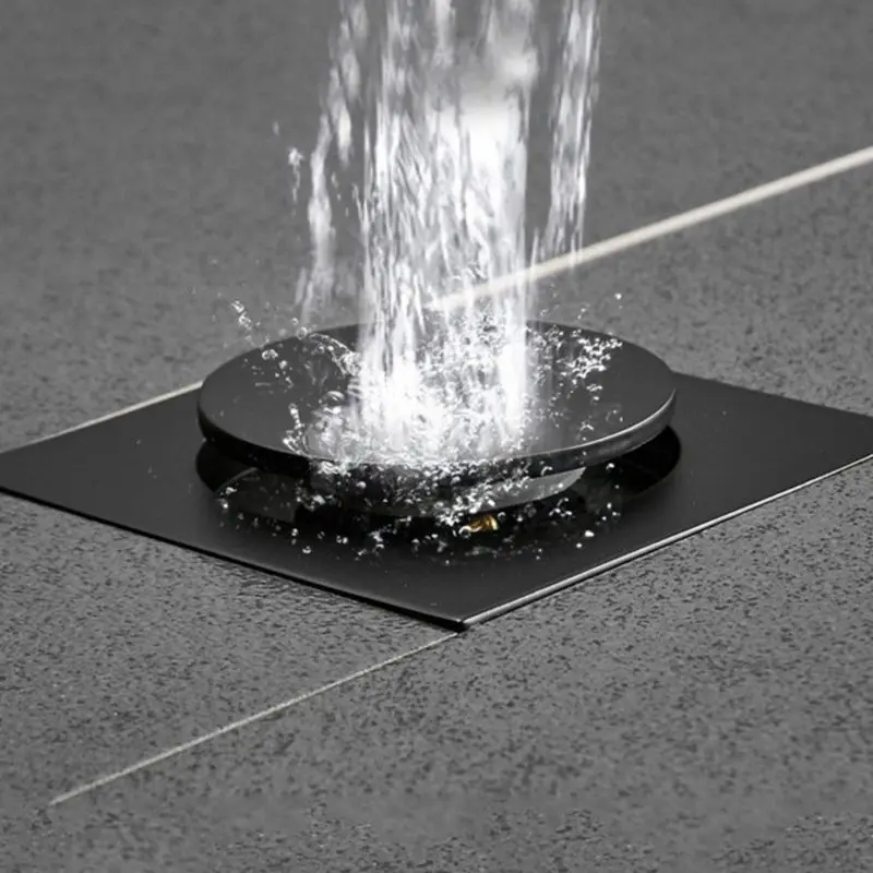 

Metal Anti-odor Floor Drain Square Pop-Up Floor Drain Cover for Home Bathroom