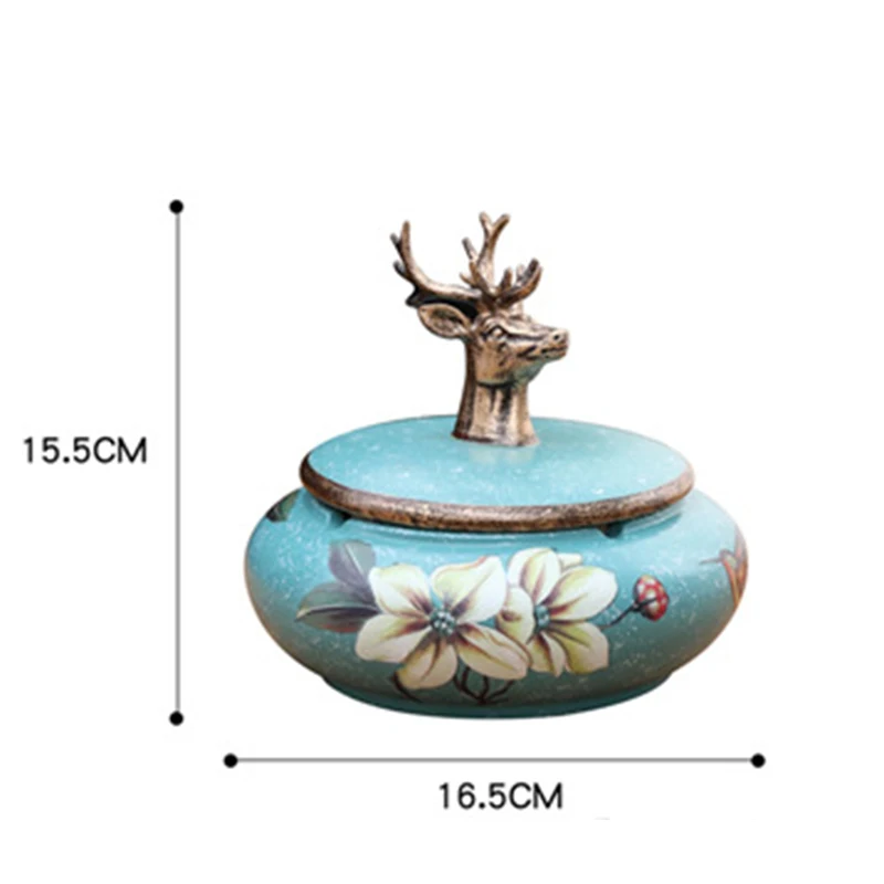 

Ashtray with Lids Cigarettes Ashtray for Indoor or Outdoor Use for Smokers Desktop Ash Tray for Home Office Decoration K