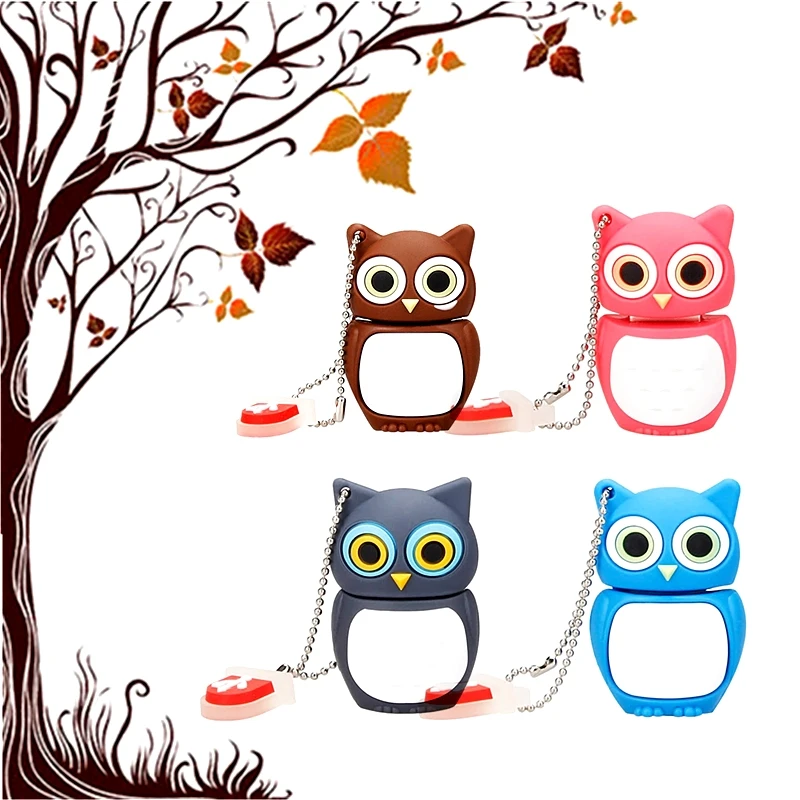 USB флеш-накопитель с милыми животными, 64 ГБ, флешка с рисунком совы, 8 ГБ, флеш-карта памяти, 16 ГБ, USB флешка, 32 ГБ, креативный специальный подарок