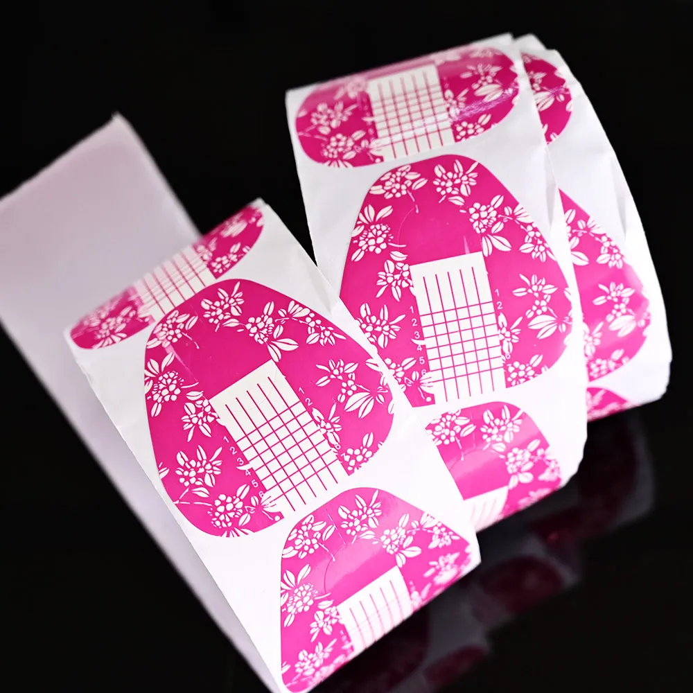 500 шт формы для ногтей клеевые накладки удлинители подковы направляющие наклейки