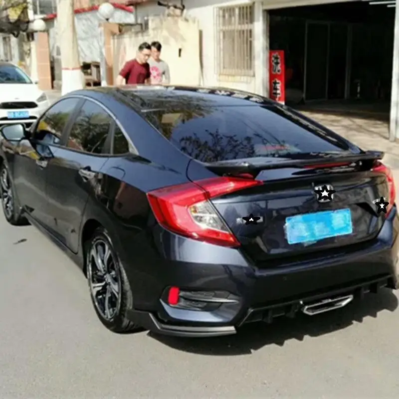 Внешний модифицированный аксессуар для укладки авто автомобиля передняя губа задний диффузор тюнинг автомобильные бамперы 16 17 18 для Honda Civic