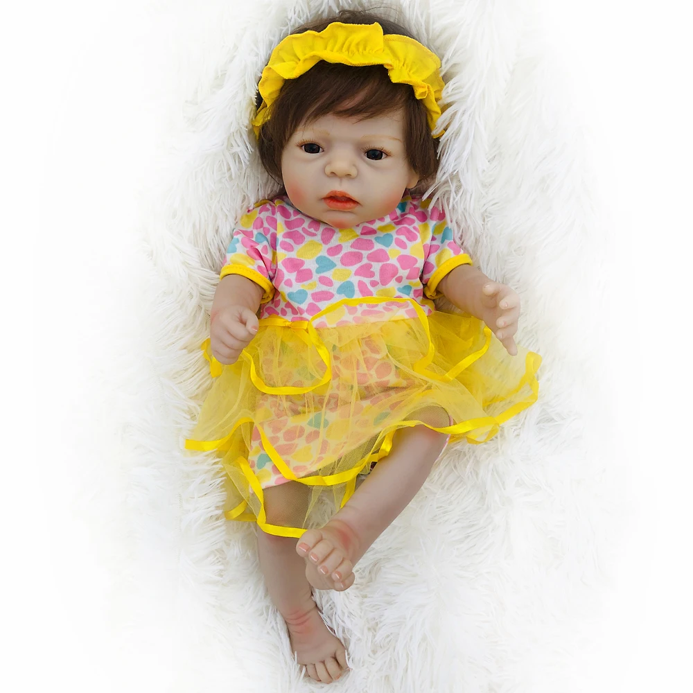 

Sudoll 22 "Reborn Baby Doll полное виниловое покрытие Силиконовое для новорожденных девочек ванна водонепроницаемый анатомически корректное желтое п...