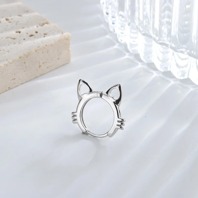 New Fashion Sweet Cat's Paw Stud Earring For Women Girls Wedding Party Cute Hollow Cat Ear Buckle Jewelry Gifts | Украшения и