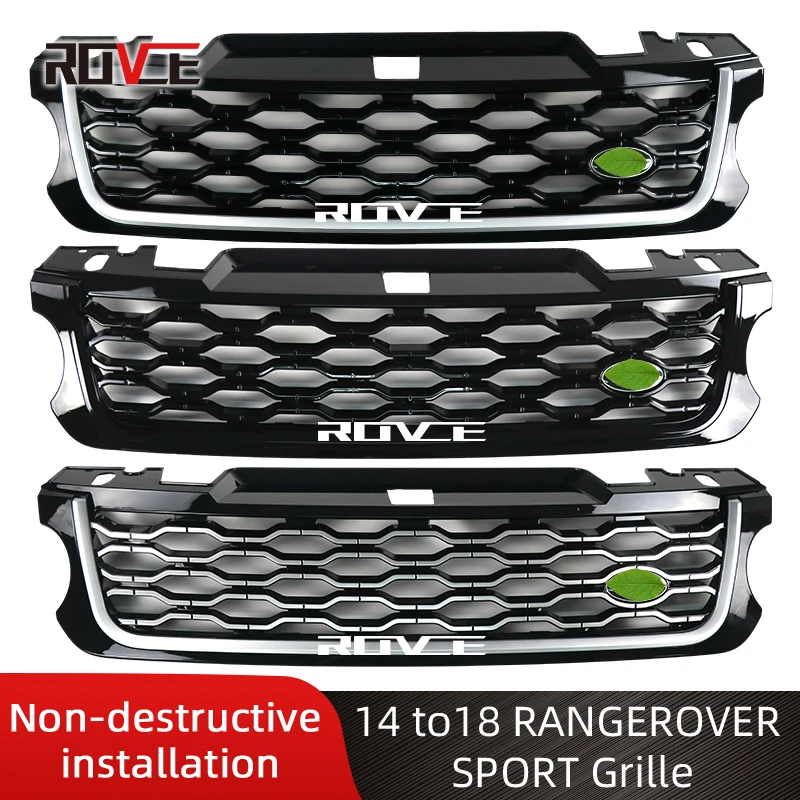Решетка переднего бампера ROVCE из АБС-пластика для Land Rover 2014-2017 до 2018 RANGE ROVER SPORT L494