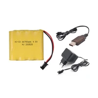 4 8V 700mAh NICD Battery and Charger For toys Cars Tanks Robots Boats Guns Parts 4 aa 4 8 Volt Bateria SM-2P Plug