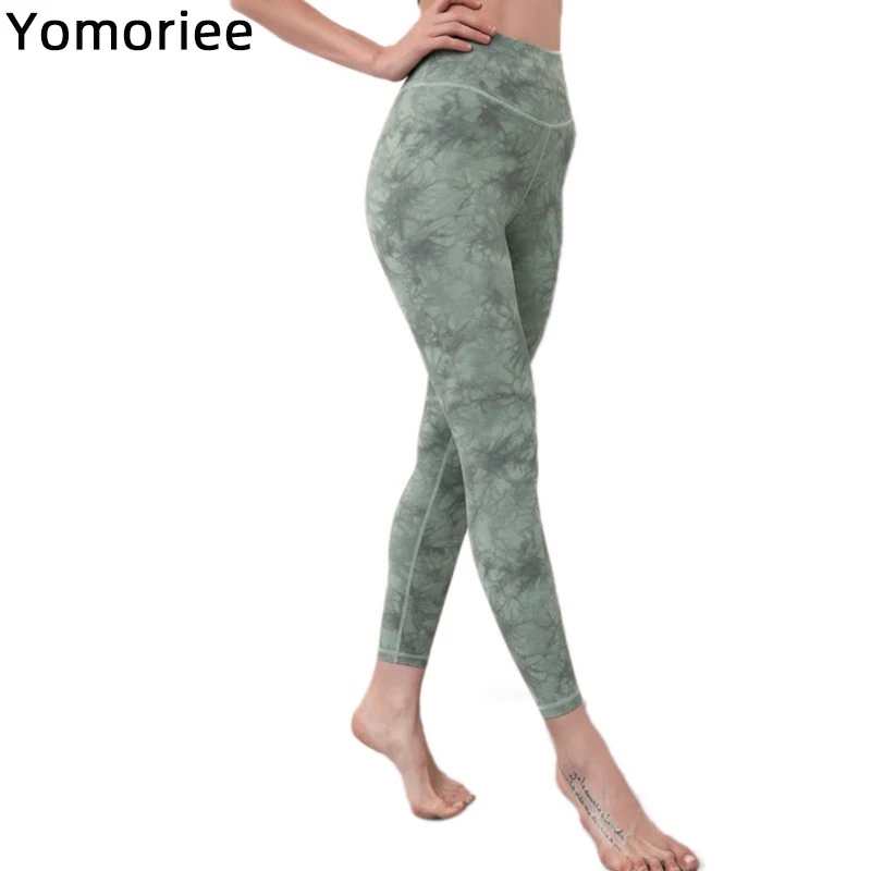 

Штаны для йоги с принтом Tie-dye, женские штаны для йоги с завышенной талией, женские леггинсы, одежда для спортзала, тренировок, бега Yomoriee