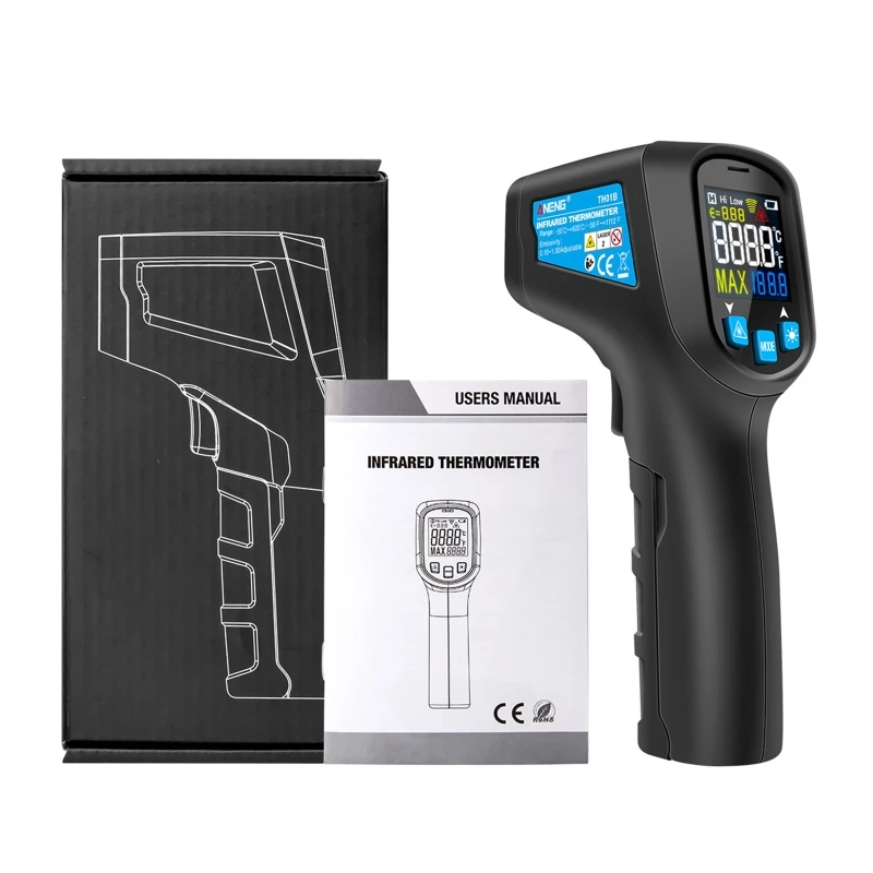 

TH01B Digital infrared Thermometer Pyrometer Industrial Temperature -50~600 U7EA