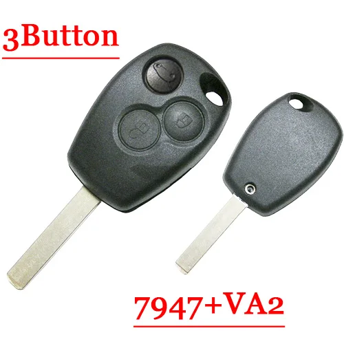 XNRKEY 3 круглых кнопки 433 МГц PCF7947 удаленный Автомобильный ключ для Renault Duster Modus Clio