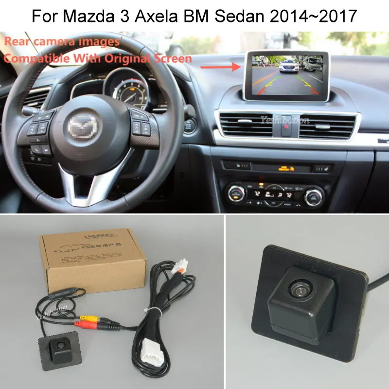 Комплект камеры заднего вида для Mazda 3 комплекты Mazda3 Axela BM Sedan 2014 2015 2016 2017 RCA