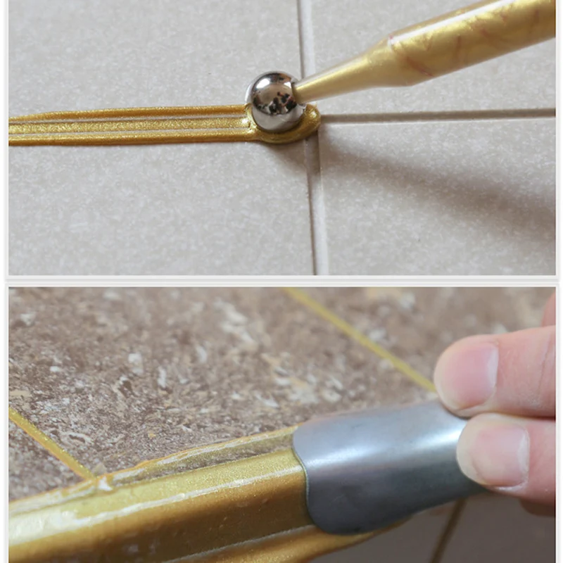 1 Set (5pcs) Tile Beauty Seam Construction Tool Set Tile Gap Cleaning Corner Angle Scraper Gap Manual Grout Pump Flooring Tools