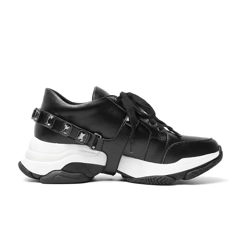 Taoffen/Женская обувь для бега настоящая кожаная спортивная женские кроссовки