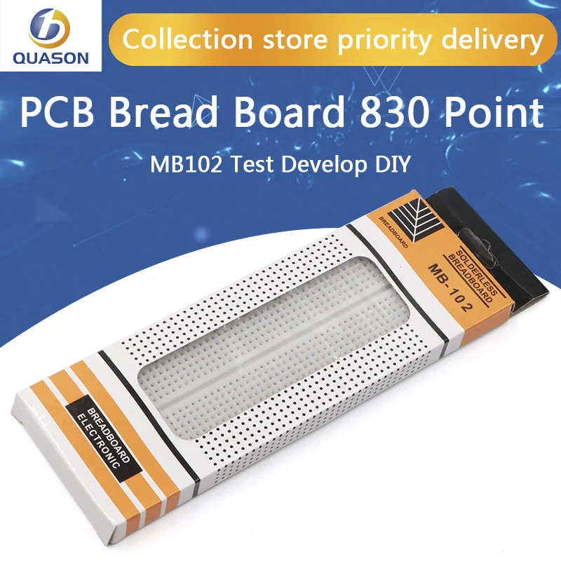 

FREE SHIPPING! 10pcs/lot Breadboard 830 Point Solderless PCB Bread Board MB-102 MB102 Test Develop DIY