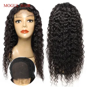 Mogul 13x4 парики из человеческих волос на сетке спереди, волнистые волосы в стиле Боб, густые концы, естественный цвет, коричневый, 150% плотность, волосы без повреждений